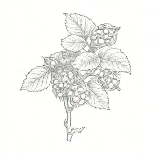 Rosehip Branch With Berries