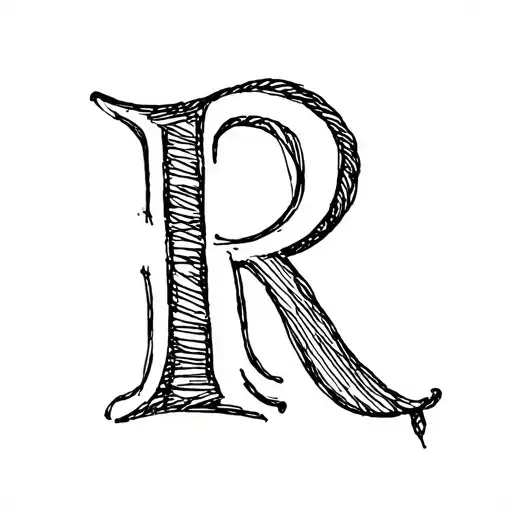 Needle And Thread With Letter R