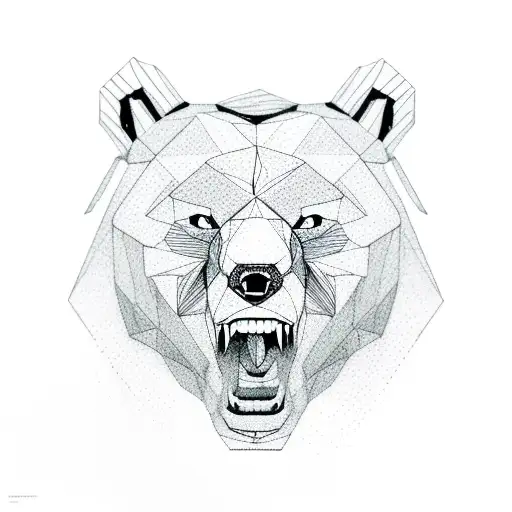 Roaring Bear That Transitions Into A Forest