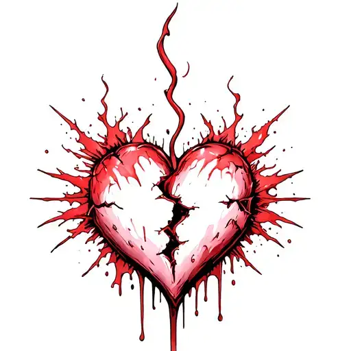 Broken Bleeding Heart Surrounded