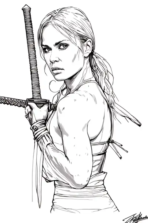 Kill Bill Uma Thurman With A Katana