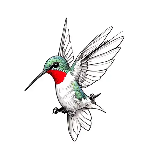 Hummingbird With Red Throat