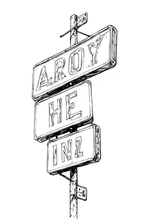 Street Sign With The Letters