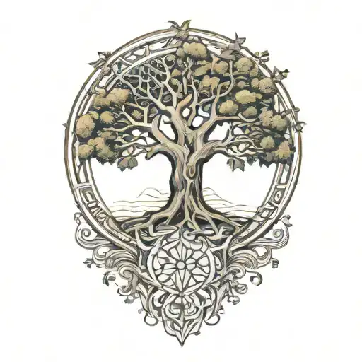 Tree Of Life Tattoo Design Inspired Tattoo Featuring