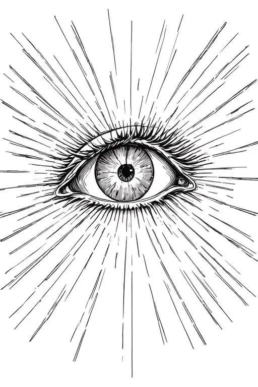 The Creation Of Adam With An Eye With Rays On The Outside Of The Eye
