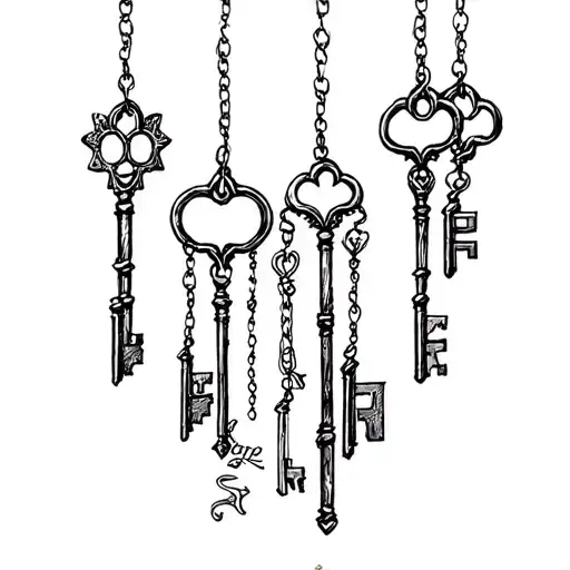 Wind Chime Keys Kids Names Paris Drake Blaze