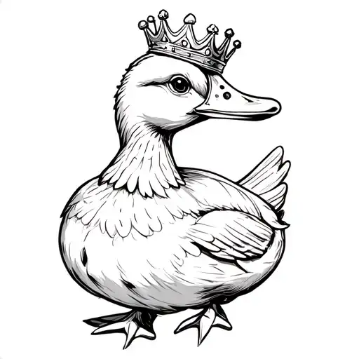 Duck With A Crown At The Top