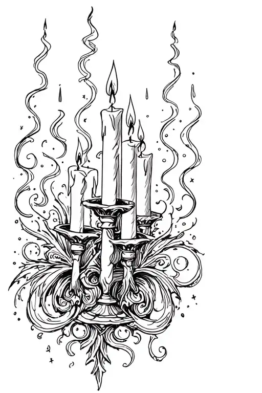 Gothic Candles With Sparkles