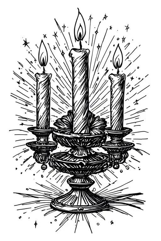 Gothic Candles With Sparkles