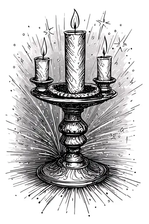 Candlestick With Sparkles