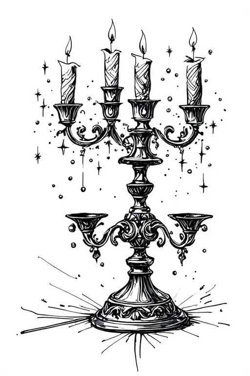 Candlestick With Sparkles