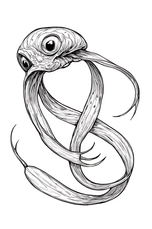 Ribbon Eel That Goes From My Hand To My Shoulder