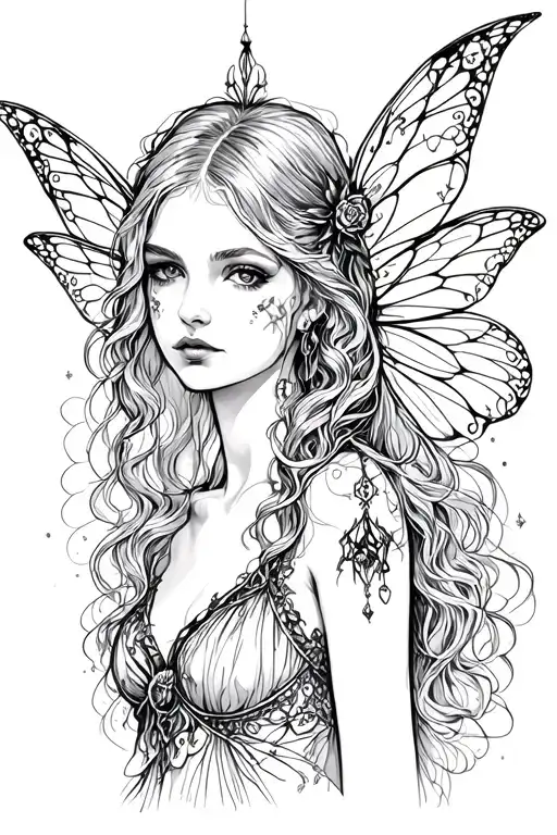 Gothic Fairy With Sparkles