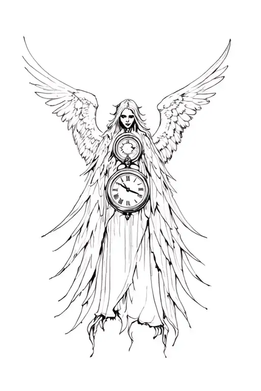 Evil Angel With Clock