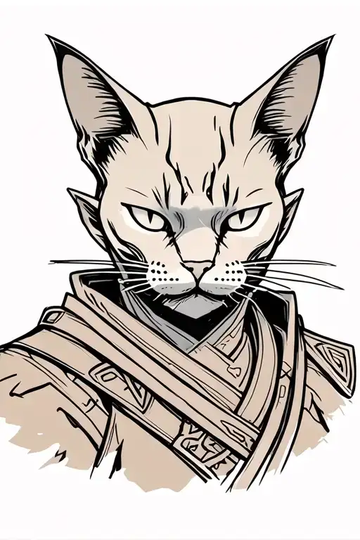 Bald Cat Samurai