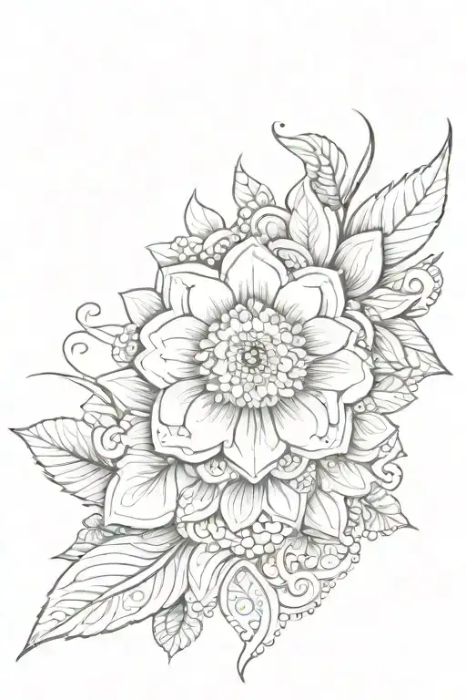 Floral And Mandala Pattern
