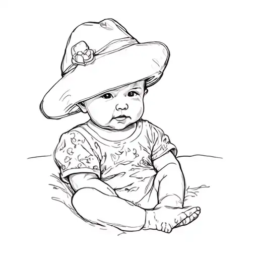 A Baby In A Hat