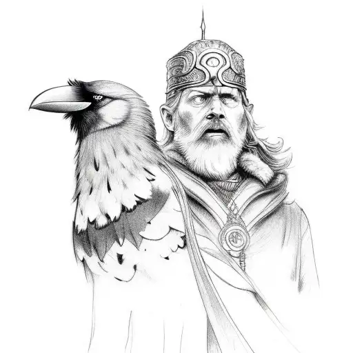 Odin With A Raven