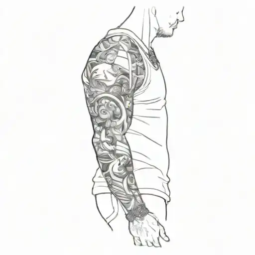 A Man With A Tattoo On His Arm
