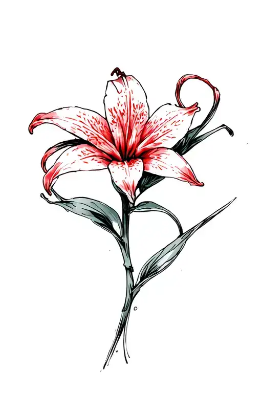 Red Spider Lilly Flower