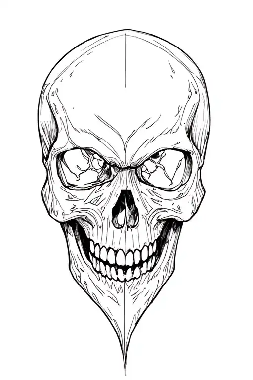 Skull With Gothic And Dark Shading