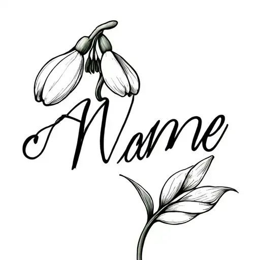 Snowdrop Flower With The Name