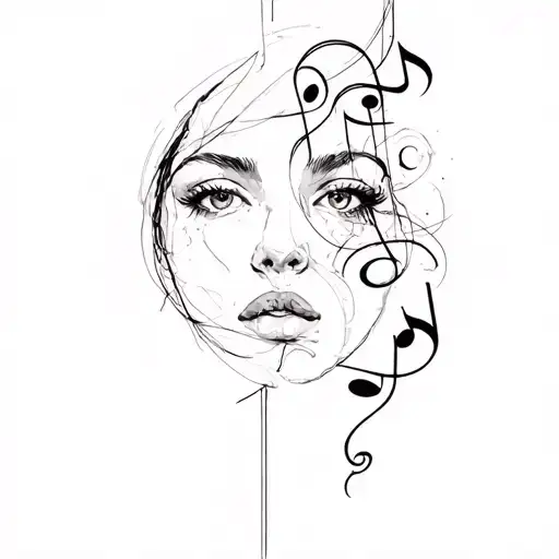 Face And Music Notes