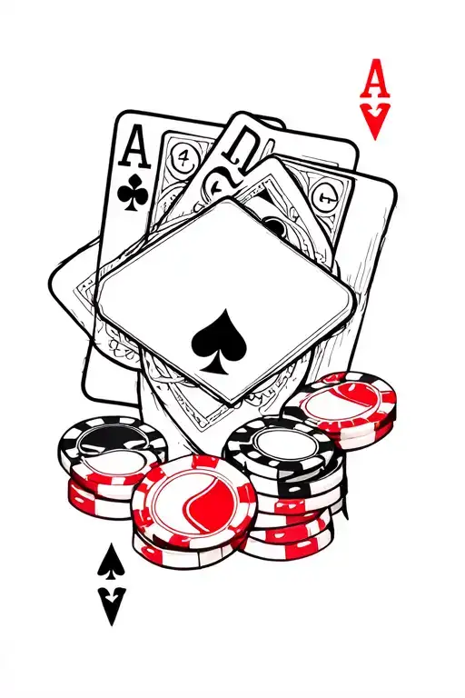 Poker Cards And Chips