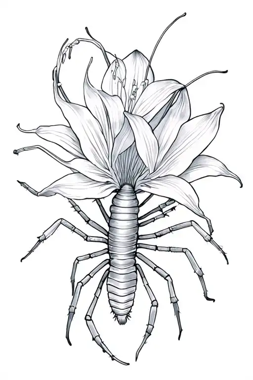 Centipede And Spider Lily