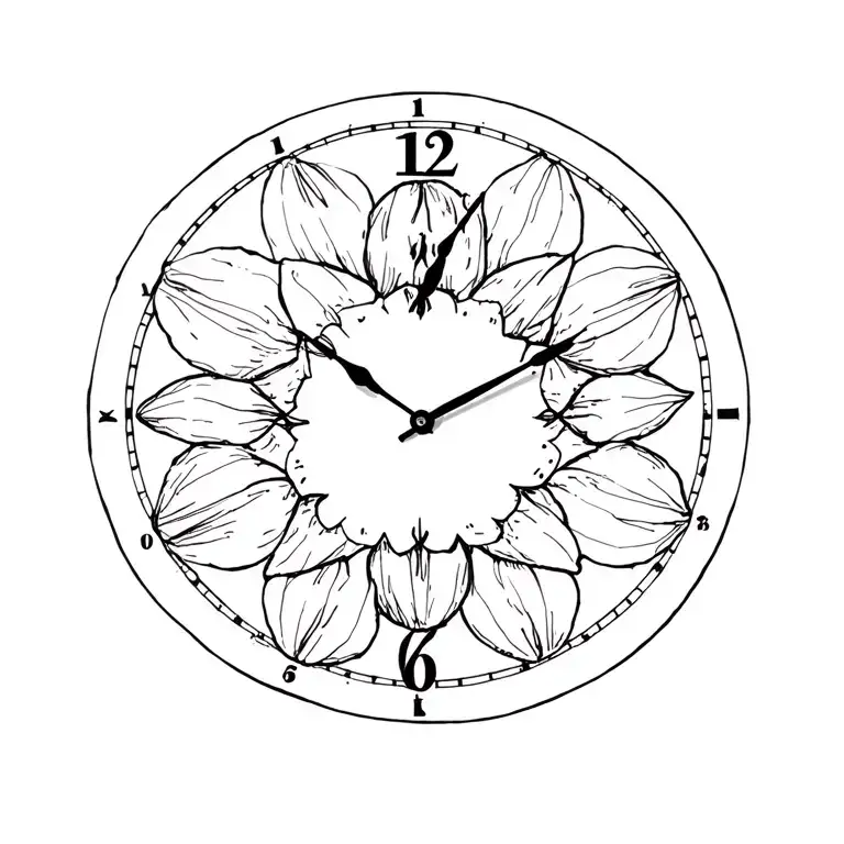 Daffodil Clock Aries Picses Constellation Intertwined