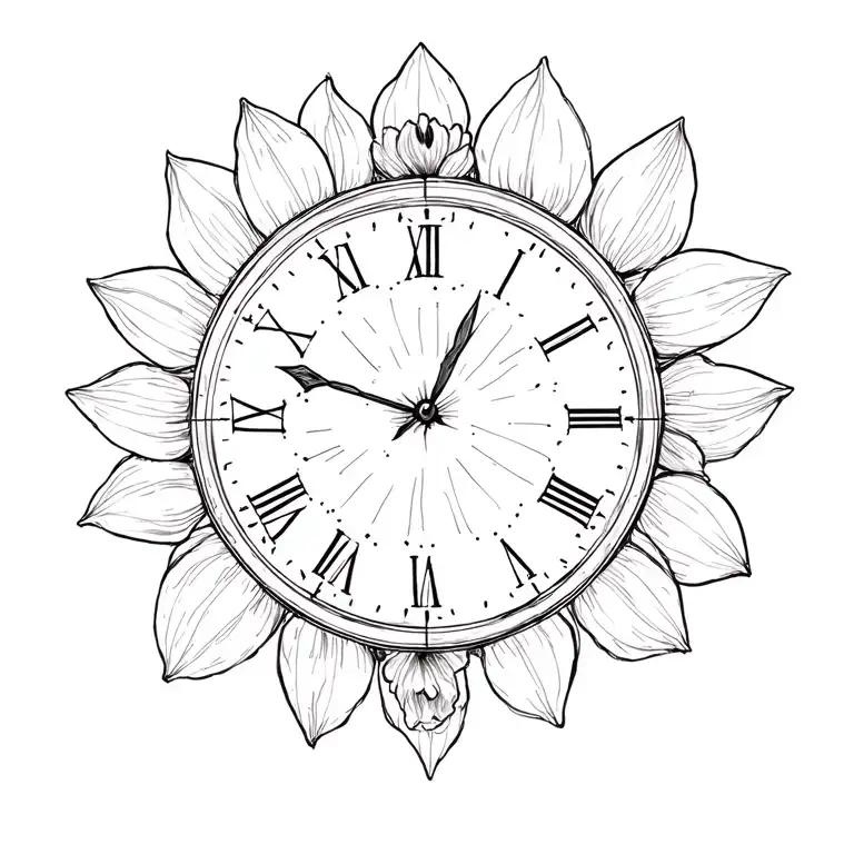 Daffodil Clock Aries Picses Constellation Made