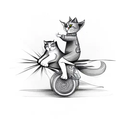Man Riding Cat