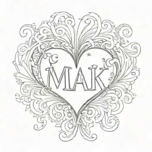 The Word 'Mak' With A Heart