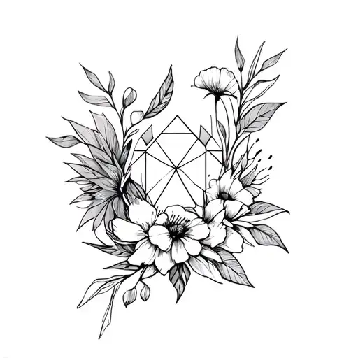 Flowers And Geometry Sleeve