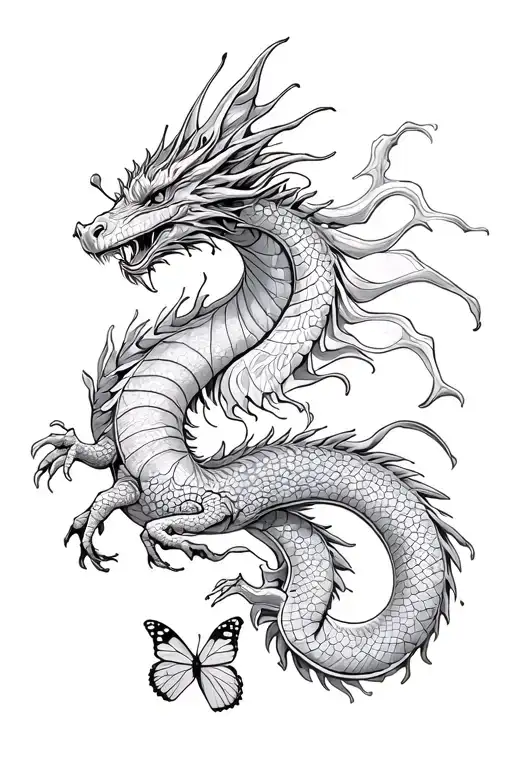 Dragon And Butterfly