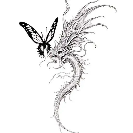 Dragon And Butterfly