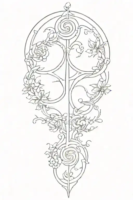 4 Elements Symbols Intertwined