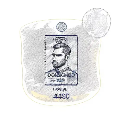 A Sketch-style Design Of A Passport With Stamps From Different Countries