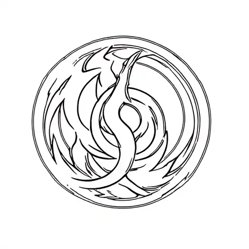 Kobe Black Mamba Symbol Infused With Avatar Fire Nation Symbol