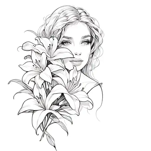 Deidra With Lily Intertwined