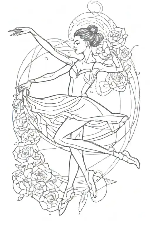 Simple Abstract Ballerina Line