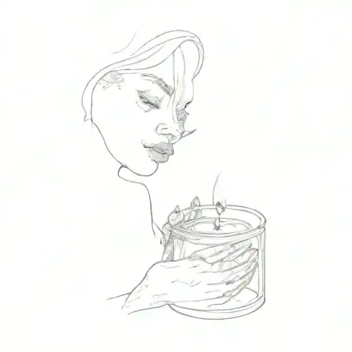 A Woman Holding A Candle