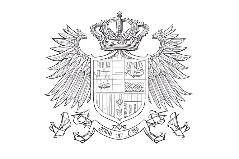 Coat Of Arms Of Ukraine In Geometric Style Illustration
