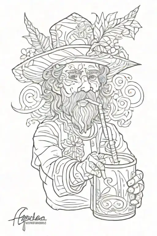 Argentine Guacho Holding Mate Straw