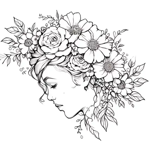 Feminine Floral Chest Piece