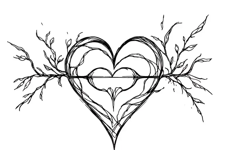 Life Line With Heart Symbol