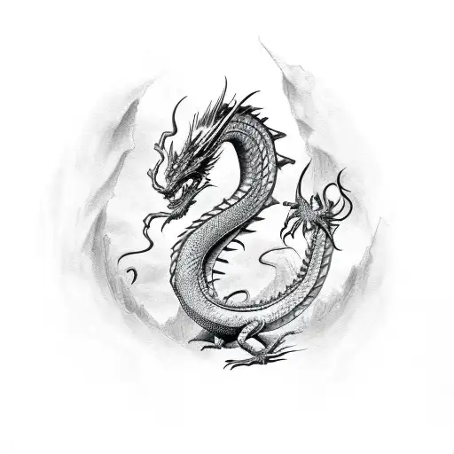 Dragon Wraped Around A Tree