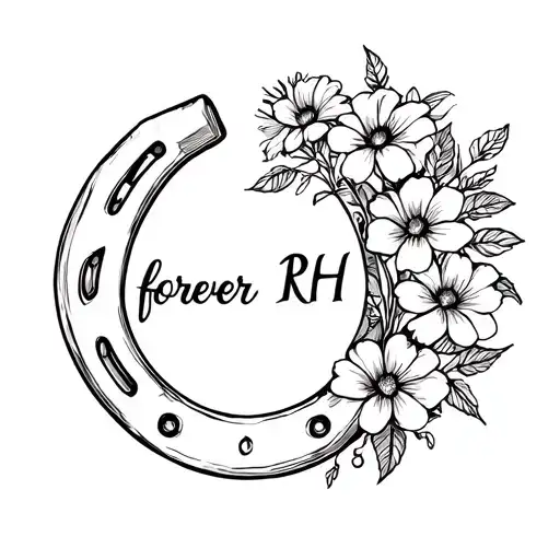 Flowers With A Horse Shoe That Says 17 Forever Rh