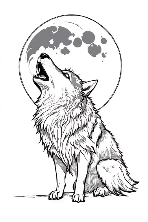 Wolf Howling At The Moon