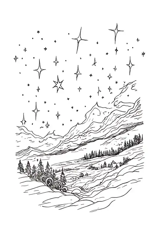 Starry Night Sky